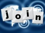 Register Join Represents Sign Up And Membership Stock Photo