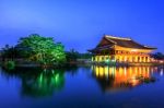 Gyeongbokgung Palace At Night In Seoul,korea Stock Photo