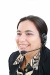 Call Center Woman Stock Photo