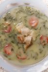 Traditional Portuguese Soup, Caldo Verde Stock Photo