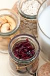 Healthy Breakfast Ingredients Stock Photo