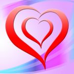 Background Heart Represents Valentine Day And Affection Stock Photo