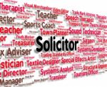 Solicitor Job Indicates Legal Practitioner And Barrister Stock Photo