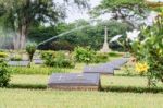 Kanchanburi, Thailand - May 3, 2014: Chungkai War Cemetery This Is Historical Monuments Where To Respect Prisoners Of The World War 2 Rest In Peace Here In Kanchanaburi Province, Thailand Stock Photo