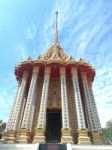 Worship Buddhist Pavilion Statue At Temple In Thailand  Stock Photo