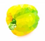 Poly Yellow Bell Pepper Stock Photo