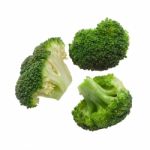 Cooked Broccoli Isolated Stock Photo