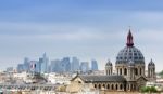 Saint-augustin Church With La Defense In The Background Stock Photo