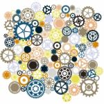 Steampunk Gears Background Stock Photo