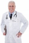 Smiling Medical Doctor With Stethoscope Stock Photo