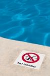 No Diving Sign Stock Photo