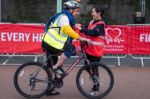 London To Brigton Cycle Ride To Raise Money For The British Hear Stock Photo