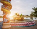 Dargon Statue On Shrine Roof ,dragon Statue On China Temple Roof As Asian Art Stock Photo