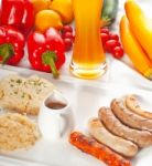 Selection Of All Main Type Of German Wurstel Sausages Stock Photo