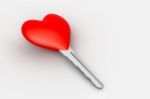 Heart Shaped Key Stock Photo