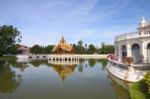 Palace Center Pond In Thailand Stock Photo