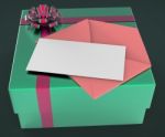 Gift Tag Shows Text Space And Copy-space Stock Photo