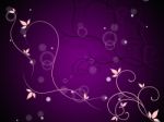 Floral And Bubbles Background Means Decorative Stem And Leaves 
 Stock Photo