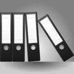 Illustration Of Black Binders Stock Photo