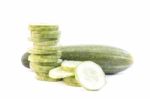 Cucumber On A White Background Stock Photo