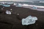 View Of Jokulsarlon Beach Stock Photo