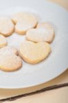 Heart Shaped Shortbread Valentine Cookies Stock Photo