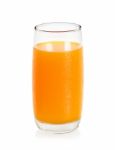 Glass With Orange Juice Isolated On The White Background Stock Photo