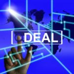 Deal Screen Refers To Worldwide Or International Agreement Stock Photo