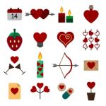 Valentine Icon Set  Illustration Stock Photo