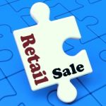 Retail Sale Puzzle Shows Consumer Selling Or Sales Stock Photo