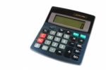 Black Calculator Isolated Stock Photo