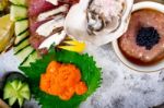 Fresh Sushi Choice Combination Assortment Selection Stock Photo