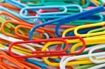 Colorful Paper Clips Stock Photo