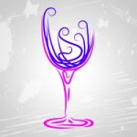 Wine Glass Indicates Beverage Alcoholic And Celebrations Stock Photo