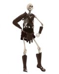 Standing Skeleton Warrior Stock Photo