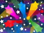 Colorful Stars Background Shows Shooting Space And Colors
 Stock Photo