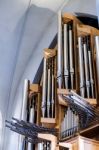 Interior View Of The Hallgrimskirkja Church In Reykjavik Stock Photo