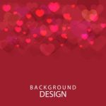 Red Color Heart Banner,card And Background Design Stock Photo