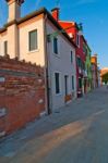 Italy Venice Burano Island Stock Photo