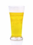 Beer In Glass Isolated On White Background Stock Photo