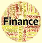 Finance Word Shows Profit Figures And Commerce Stock Photo