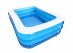 Corner Empty Inflatable Rubber Pool On White Background Stock Photo