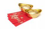 Red Envelopes And Gold Stock Photo