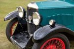 Vintage Riley Parked On The Airfield At The Goodwood Revival Stock Photo