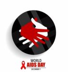 Aids Awareness Red Ribbon. World Aids Day Stock Photo