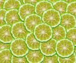 Kaffir Lime Slice Background Stock Photo