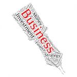 Business & Finance Related Word Cloud Background Stock Photo