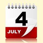 Fourth July Represents Planning Reminder And Month Stock Photo