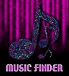 Music Finder Represents Sound Track And Acoustic Stock Photo