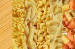 Closeup Of Raw Pasta Stock Photo